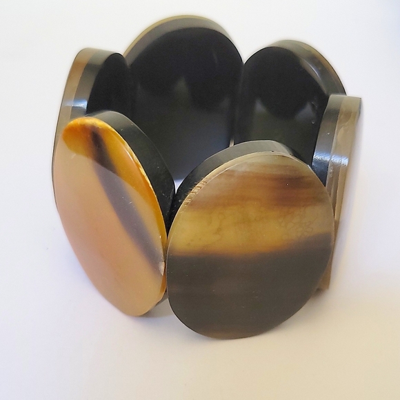 unbranded Jewelry - SALE! NEW! Natural Genuine Buffalo Horn Bracelet-Stretch-One Size Fits Most